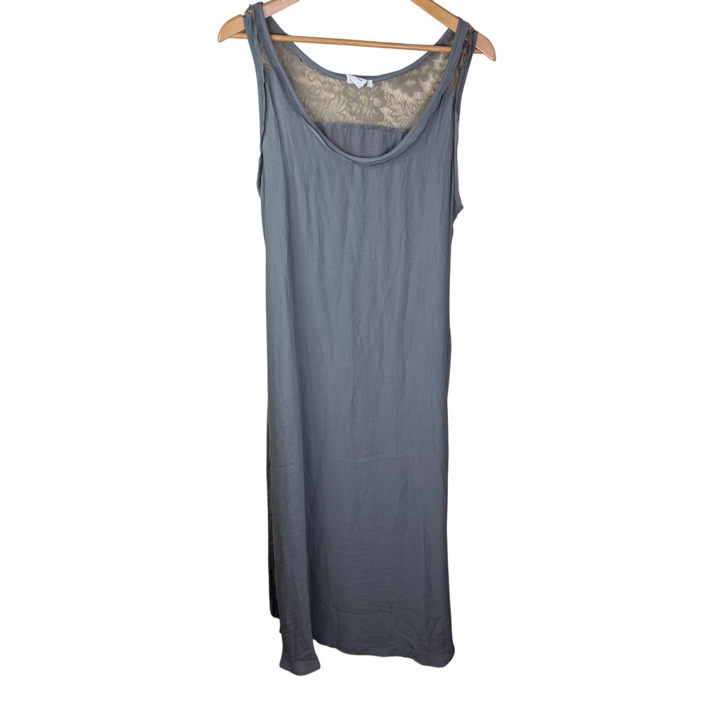 Simple Suzanne Betro Gray Lace Tank Dress Sleeveless Casual‎ Medium